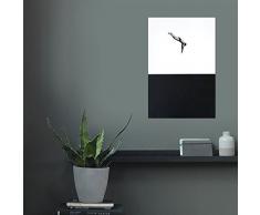 artboxONE Poster 30x20 cm Abstrakt Menschen Dive schwarzweiß hochwertiger Design Kunstdruck - Bild Abstrakt Menschen von Richard Vergez