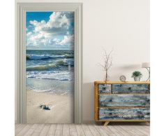 StickerProfis Türtapete selbstklebend TürPoster - Wind & Wellen - 3D