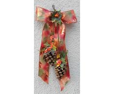 Generisch Türkranz/Schleife Herbst mit Zapfen ca.20cm x 40cm Handarbeit