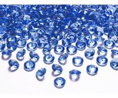 cama24com Dekosteine Diamanten blau dunkelblau 100 Stück 12mm Durchmesser Deko-Edelsteine Tischdeko Hochzeit Palandi®