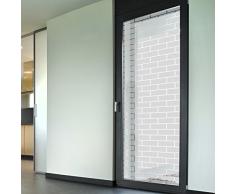 Wandkings Milchglasfolie Hausmauer Motiv 211 x 99 cm (H x B) für Fenster, Glastüren, Duschen & mehr