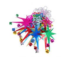 NUOBESTY Weihnachtsschneeflockenstern-Verzierungsgirlande mit hängender Dekoration der mehrfarbigen Christbaumgirlande der Weihnachtsklingelglocken für Haupthotelbüro