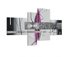 Bilderdepot24.de 45041a Abstrakte Kunst handgemaltes Leinwandbild, 120 x 70 cm, 4-teilig 3027