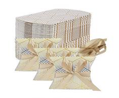 TsunNee Geschenkbox aus Kraftpapier, Pralinenschachtel aus Papier, Geschenkboxen für Hochzeitspartys, Geschenkschachteln aus Papier, 50er-Pack