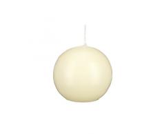 6 Kugelkerzen Bisquit Beige 10 cm, Kerzen rund, deutsche Markenkerzen in RAL Kerzenqualität