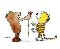 Janosch Poster / Kunstdruck Blumengruß 58 x 48 cm