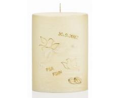 Hochzeitskerzen Traukerze mit Namensverzierung aus hochwertigen Wachsbuchstaben in Wachsbuchstaben 135x190 mm, Nr 27