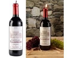 Britesta Weinflasche Kerze: Dekorative Wachskerze in authentischer Weinflaschenform, 29 cm hoch (Wein Kerze)