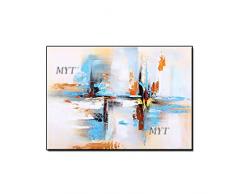 Ölgemälde Auf Leinwand Handgemalt,Handgemalte Abstrakte Blaue Farbe Öl Gemälde Auf Leinwand Moderne Kunstwerke An Den Wänden Bild Für Wohnzimmer Home Decoration Nr. Gerahmt, 90 X 130 Cm (36 X 52