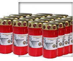 Grablicht Grabkerze Nr.3 Bolsius Karton rot Grablicht mit Deckel Grabkerze Kerze 25 Kerzen