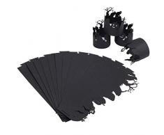 flintronic LED Papier Teelichthalter, 12 Stück Papier Wrapper Kerzenhalter für Dekoration, Hochzeit, Geburtstag, Halloween, Weihnachten (Kerze nicht im enthalten)-Halloween-Katze