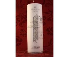 Hochzeitskerze Diamantene Hochzeit DH-18l in vers. Farben mit Namen und Datum