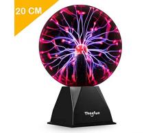 20cm Magische Plasmakugel, Theefun Leucht Ball Elektrostatische Kugel Berührungsempfindliche Blitzkugel, Blinkende Pädagogisches Spielzeug Physik Blitzlicht Plasmalampe SphäreLichteffekte