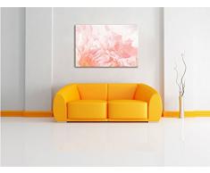 Gerbera-Blume in Pastelltönen Kunst Pinsel Effekt, Format: 80x60 auf Leinwand, XXL riesige Bilder fertig gerahmt mit Keilrahmen, Kunstdruck auf Wandbild mit Rahmen, günstiger als Gemälde oder Ölbild, kein Poster oder Plakat