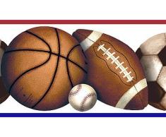 RoomMates Spielball Abziehen und Aufkleben, Wandtattoo, Bordüre, Garten, Rasen, Instandhaltung