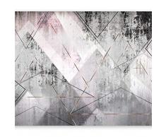 murando Fototapete Beton 450x315 cm Vlies Tapeten Wandtapete XXL Moderne Wanddeko Design Wand Dekoration Wohnzimmer Schlafzimmer Büro Flur Abstrakt geometrisch grau a-A-0350-a-a