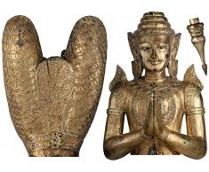 Komar - Deco-Sticker BUDDHA - 100 x 70 cm - Wandtattoo, Wandbild, Wandsticker, Wandaufkleber, Walltattoo, Statue, Skulptur, Sticker, Gold, Feng Shui, Guru, Kraft - 17701h