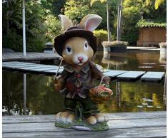 Design Zwerg Hase 91108 XXL 45 cm Hoch Deko Garten Gartenzwerg Figuren Dekoration verschiedene Design (Design 1)