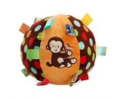 lili-nice Plüschtiere Frühes Lernspielzeug Mehrfarbiger Baby-Glockenring Rattan-Ball Baby-Taggies Weiche Gefüllte Glockentuch-Kugelbett-Rasseln