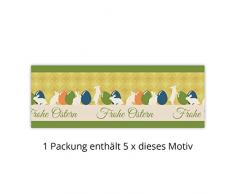 5 süße Osterhasen Transparentlichter| Teelichthalter| kleine Transparentpapier Leuchten: Frohe Ostern, grün