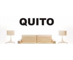 Wandtattoo w1041 Mehrfarbige Wandschrift mit Sehenswürdigkeiten und Stadtnamen - Aufkleber - Dekoration - Stadt Quito 60x14