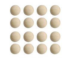 Healifty 100pcs gespaltenem Holz Kugeln unvollendet Hälfte Holzkugeln Mini Hemisphäre Weihnachtsfertigkeit Ball für DIY Malerei Weihnachtsverzierungen 15mm