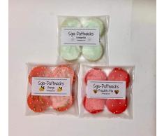 3er Set Handmade by Kathy Soja-Duftwachs 3x je ca. 50g Wohlgefühl, Orange und Früchte-Mix
