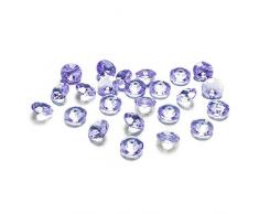Deko-Streuschmuck 100 Diamanten hell - lila - Flieder 12mm Tischdekoration Streuartikel Hochzeit Taufe