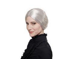 Fasching Karneval Halloween Perücke Oma Gouvernante Dutt Großmutter Klavierlehrerin 3542-P68A