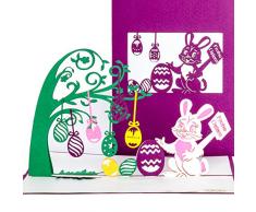 3D Pop Up KarteFrohe Ostern Osterkarte mit Umschlag, 3D Klappkarte zu Ostern, einzigartige Ostergrußkarte als Karte, Geschenk & Gutschein