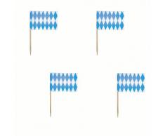PAPSTAR 16636 200 Deko-Picker 8 cm Flaggen weiß/blau