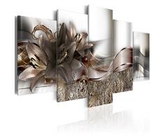 murando - Bilder 100x50 cm - Vlies Leinwandbild - 5 Teilig - Kunstdruck - modern - Wandbilder XXL - Wanddekoration - Design - Wand Bild - Blumen Lilien Abstrakt b-A-0273-b-o