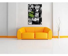 New York City spezial schwarz/weiß, Format: 80x120 auf hochkantiges Leinwand, XXL riesige Bilder fertig gerahmt mit Keilrahmen, Kunstdruck auf Wandbild mit Rahmen, günstiger als Gemälde oder Ölbild, kein Poster oder Plakat