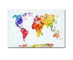 ADGUH Leinwanddrucke Leinwandbilder An Der Wand Poster Und Drucke Abstrakte Karte Wandkunst Drucke Für Wohnzimmer Dekor