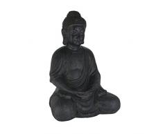 greemotion 124237 Buddha Dekofigur, 30 x 25 x 44 cm, schwarz