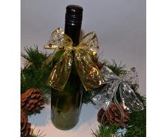 2-Tage-Lieferung: 10x Organzatraum Weihnachtsschleife, gold oder silber, Christbaumschmuck, Geschenkschleife