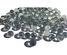 CRYSTAL KING Durchsichtige Glasmurmeln Glaskugeln 16mm Durchmesser 500gr Dekokugeln Transparente klare Murmel Glaskugeln Dekoglaskugeln Dekoration Murmeln Glaskügelchen klar