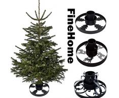 FineHome Metall Tannenbaumständer Weihnachtsbaumständer Ø 40cm Baumständer Christbaumständer Verschiedene Modelle, Model:Elch