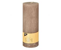 PAPSTAR 6 Zylinderkerze Ø 70 mm, 190 mm Taupe Rustic durchgefärbt 84690 Stumpenkerze