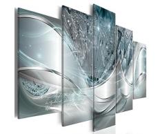 decomonkey Bilder Abstrakt Pusteblume 200x100 cm 5 Teilig Leinwandbilder Bild auf Leinwand Vlies Wandbild Kunstdruck Wanddeko Wand Wohnzimmer Wanddekoration Deko Blumen