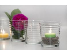 SANDRA RICH, 6 x Teelichtglas.