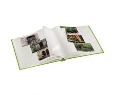 Hama Jumbo Fotoalbum Fine Art, XXL Album im Format 30x30, 100 weiße Seiten für bis zu 400 Fotos im Bildformat 10x15, Fotoalbum zum selbstgestalten, Fotobuch mit Ausschnitt für Bildeinschub, grün