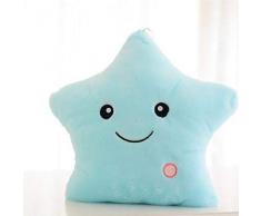 Noyokere Sternkissen Kissen hell leuchten Bunte leuchtende LED Stern Plüsch Kissen Plüsch Spielzeug Puppe