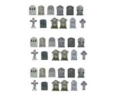 36 Stand Up Halloween Gravestones Premium Edible Wafer Paper Cake Toppers Decorations by Top That