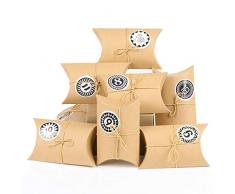 EKKONG Adventskalender zum Befüllen, 24 Adventskalender Kraftpapier Tüten mit 24 Zahlenaufklebern für Weihnachten zum Basteln und Verzieren, Weihnachts-Geschenktüte zum DIY