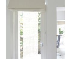 atFoliX Fensterfolie Sichtschutzfolie lichtdurchlässige Glasdekorfolie Karos (Durchblick) Milchglasfolie 92 cm Breite - Länge auf Wunsch auswählen