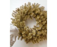 Großer Tannenkranz, gold, Ø 80cm - Adventskranz - Weihnachtskranz - Wandkranz
