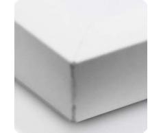 bomoe Bilderrahmen Galeria für 4 Fotos in 15x21cm & 10x15 cm Fotorahmen aus Holz, Plexiglas, Metall-Aufhängung & Passepartout Multirahmen für Bilder Collagen - Weiß