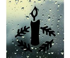 SUPERSTICKI 1. Advent Kerze Kranz Christmas Ca 20cm Auto Aufkleber Decal Fun Tuning Car aus Hochleistungsfolie Aufkleber Autoaufkleber Tuningaufkleber Hochleistungsfolie für alle glatten FL