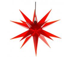 Cepewa 30189 Weihnachtsstern rot Stern 3D 35 cm Lampe Fensterstern Adventsstern Deko